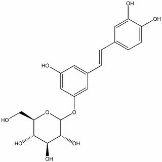 白皮杉醇葡萄糖苷，分析标准品,HPLC≥98%